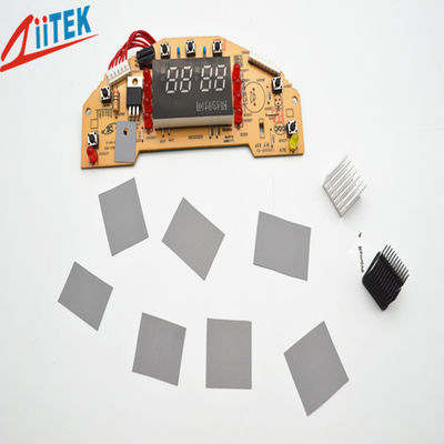 Grey Thermal Conductive Silicone Insulation Soft Pad 0.45mmT For IC Component With Good Insulation